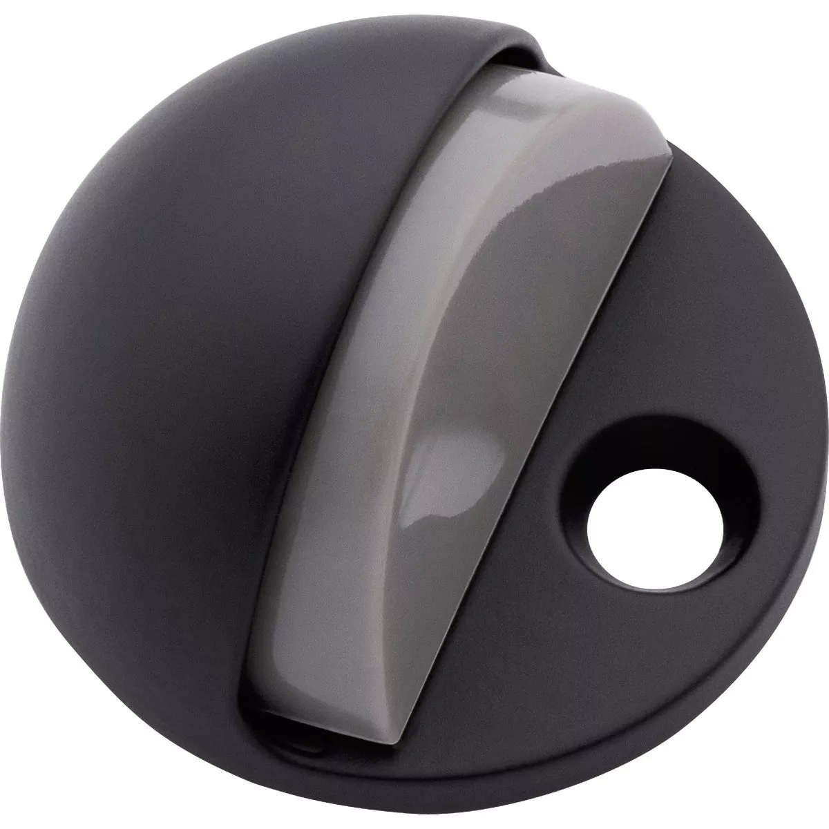 National Hardware Matte Black Adjustable Floor Door Stop | True Value ...