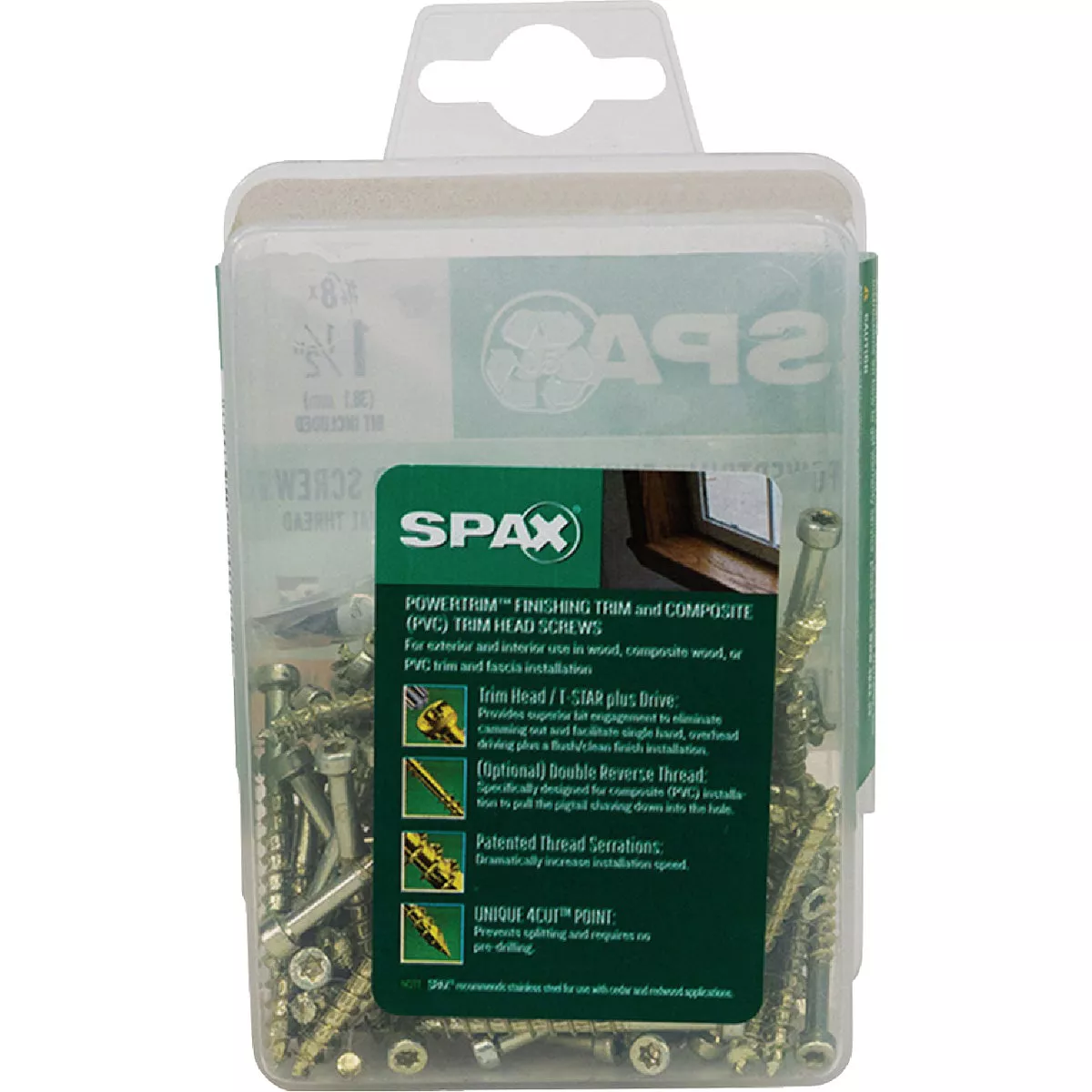 SPAX 8 x 1-1/2 In. PT HCR (Exterior Rated) Yellow Trim Screw (100-Count) - photo 5
