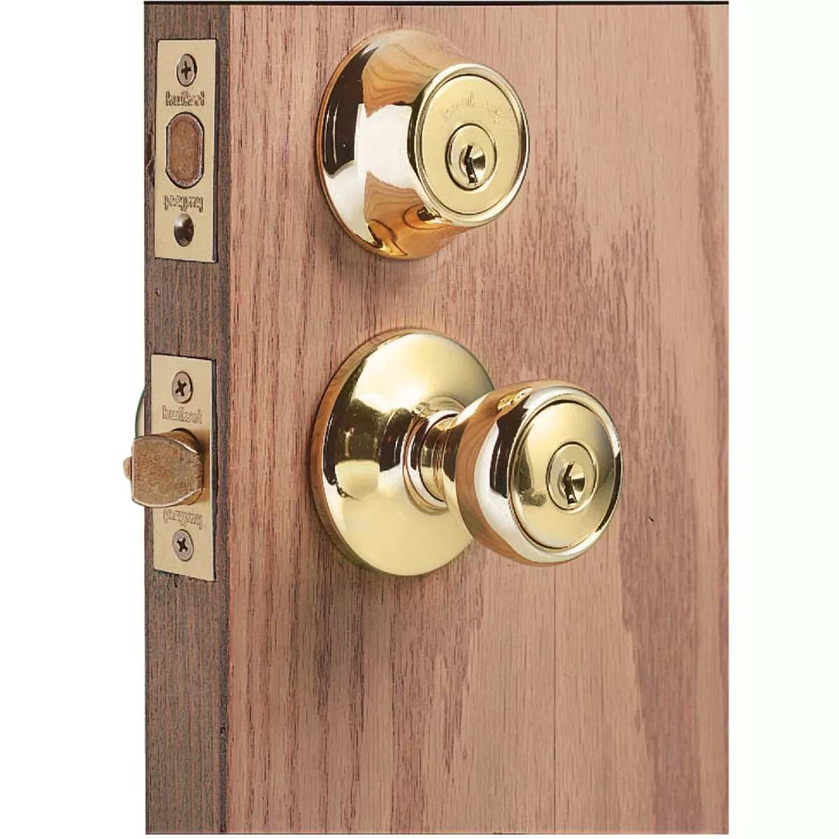Kwikset Polished Brass Deadbolt and Door Knob Combo - photo 5