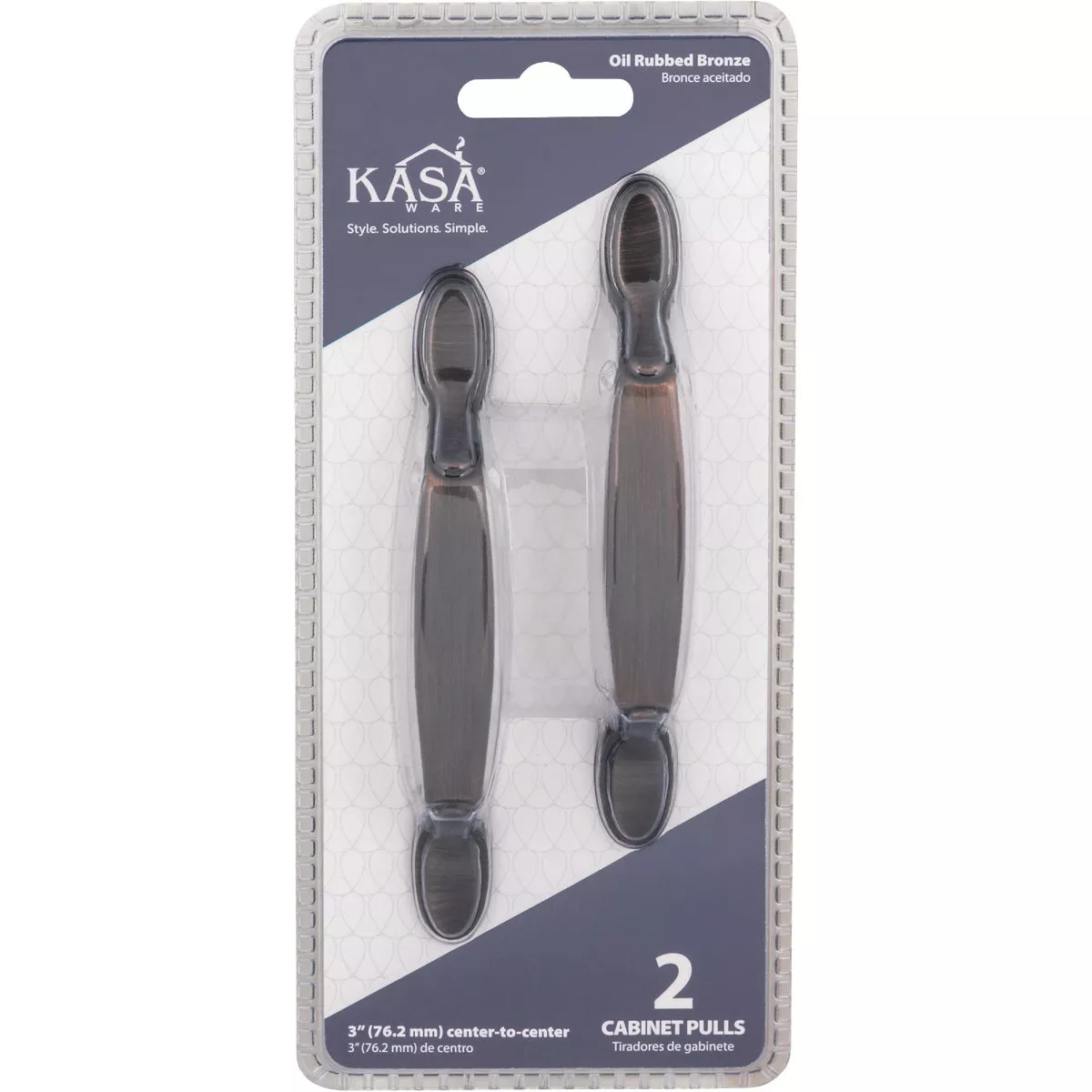 KasaWare 5 In. Brushed Oil Rubbed Bronze Cabinet Pull (2-Pack) - photo 2