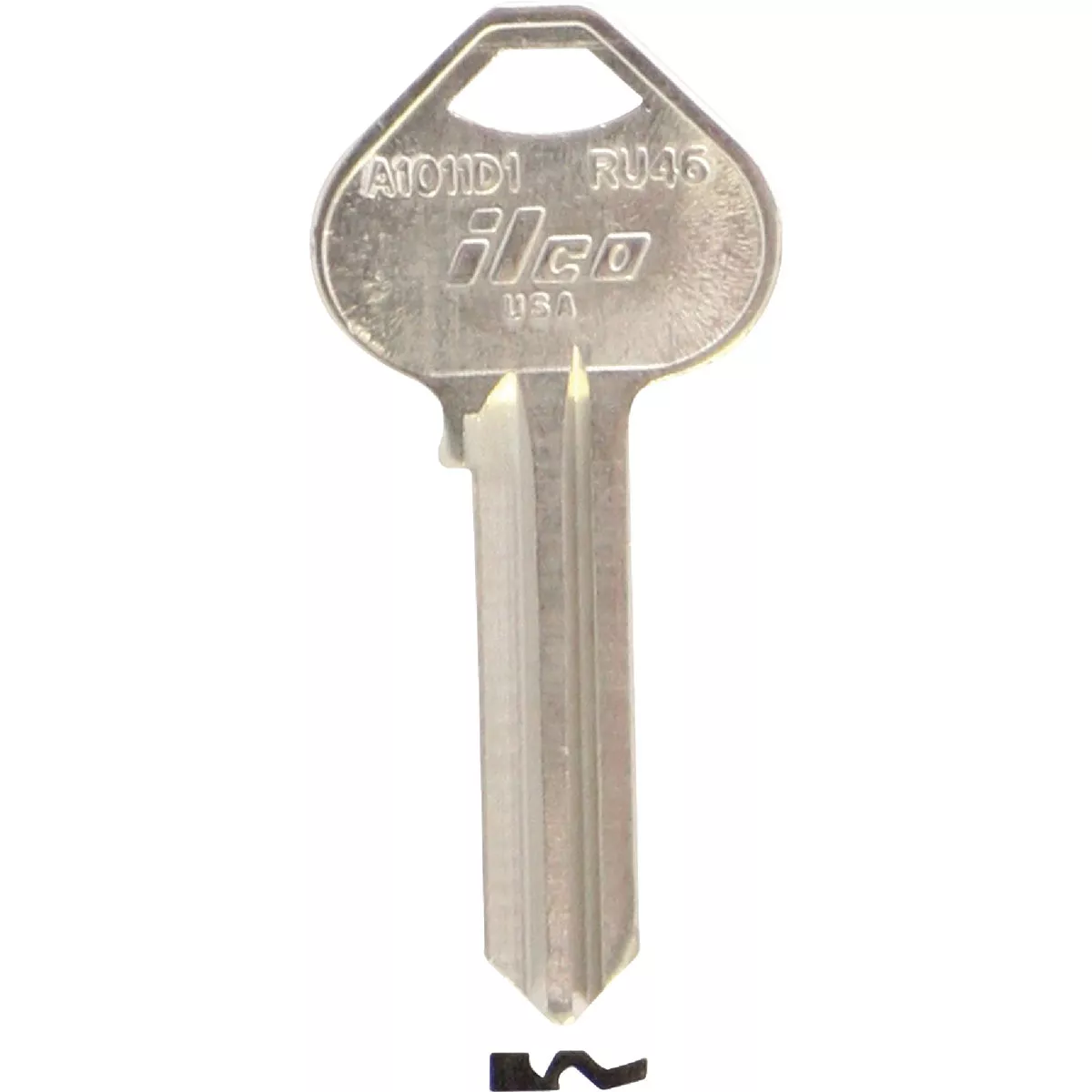 ILCO Russwin Nickel Plated File Cabinet Key RU46 / A1011D1 (10-Pack ...
