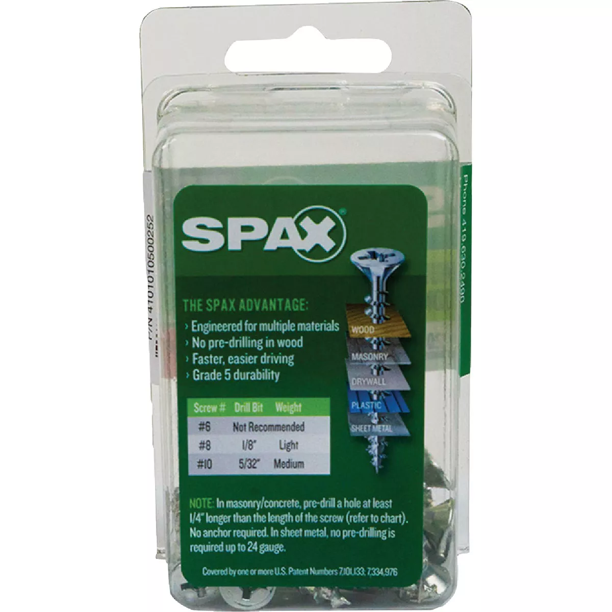 SPAX #10 x 1 In. Unidrive (Combo Drive) Flat Head Zinc (Interior) Multi-Purpose Construction Screw (20 Ct.) - photo 5