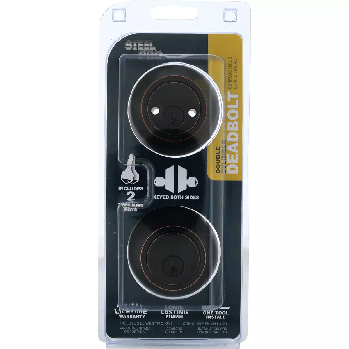 Steel Pro Oil Rubbed Bronze Double Cylinder Deadbolt - photo 2