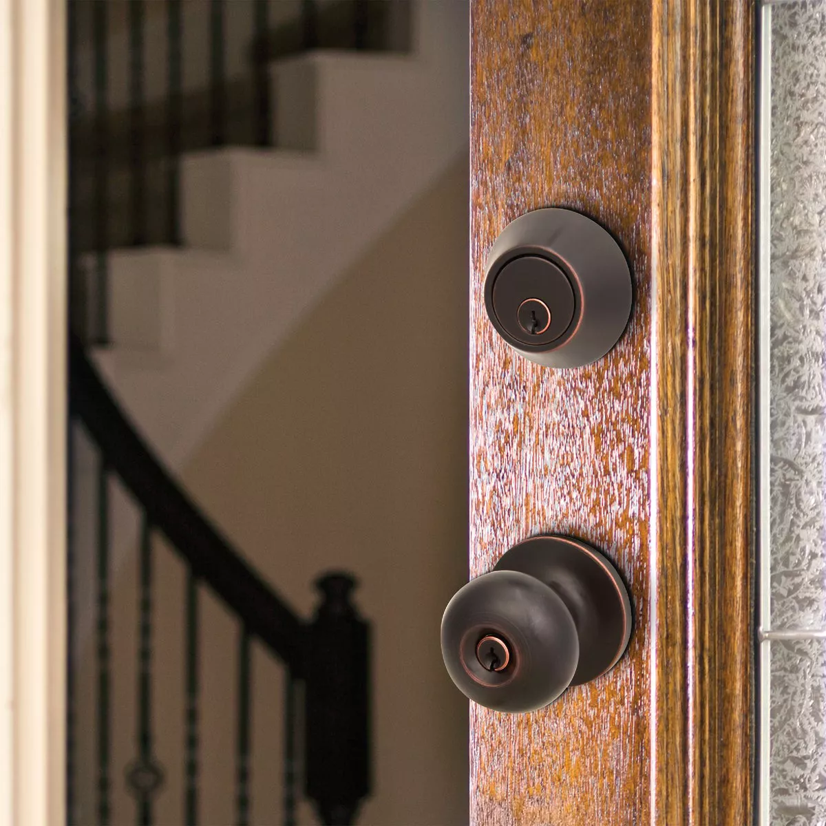Steel Pro Oil Rubbed Bronze Deadbolt and Door Knob Combo - photo 2