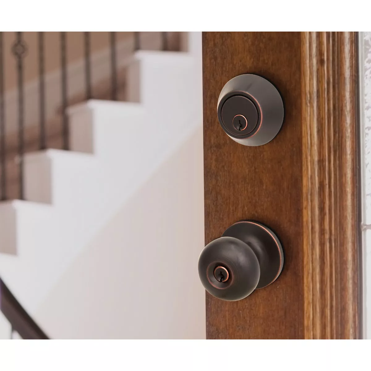 Steel Pro Oil Rubbed Bronze Deadbolt and Door Knob Combo - photo 3
