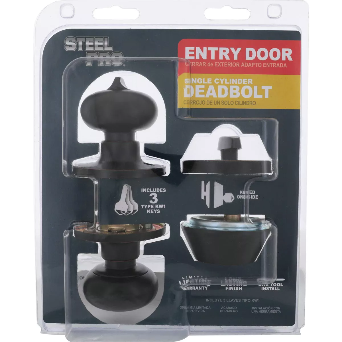 Steel Pro Oil Rubbed Bronze Deadbolt and Door Knob Combo - photo 6