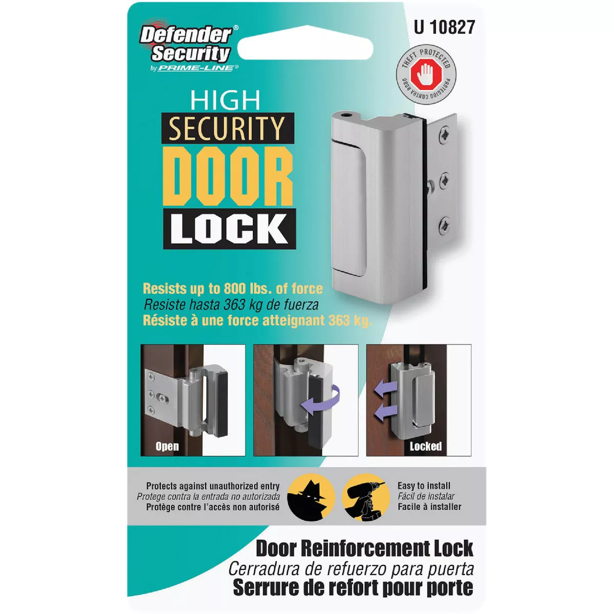 Defender Security Satin Nickel High Security Door Lock - photo 2