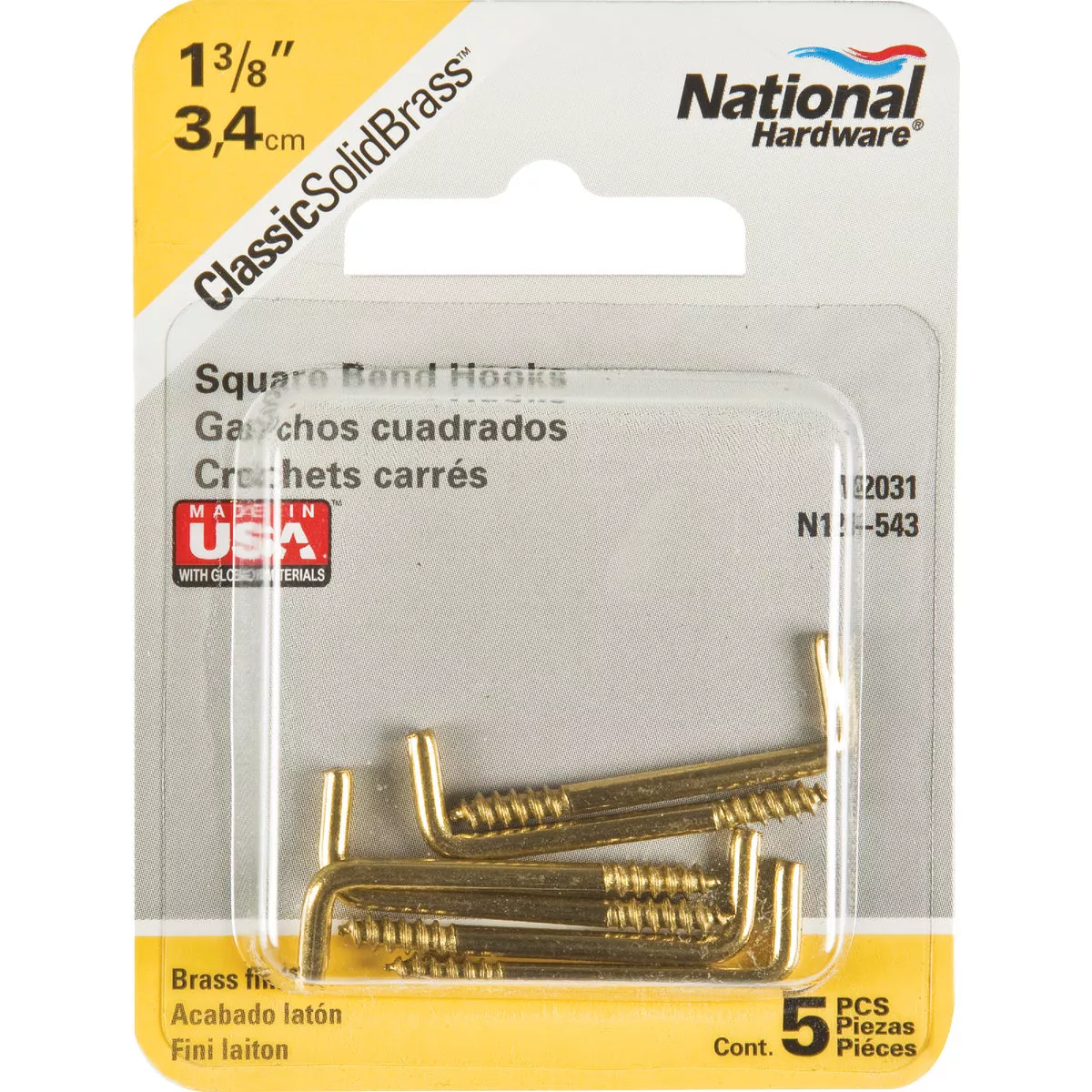 National #112 Square Bend Screw Hook Shoulder Hook (5 Count) - photo 2