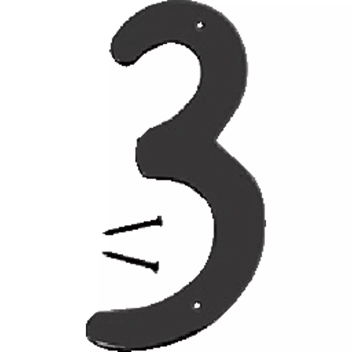 Hy-Ko 4 In. Satin Black Number 3