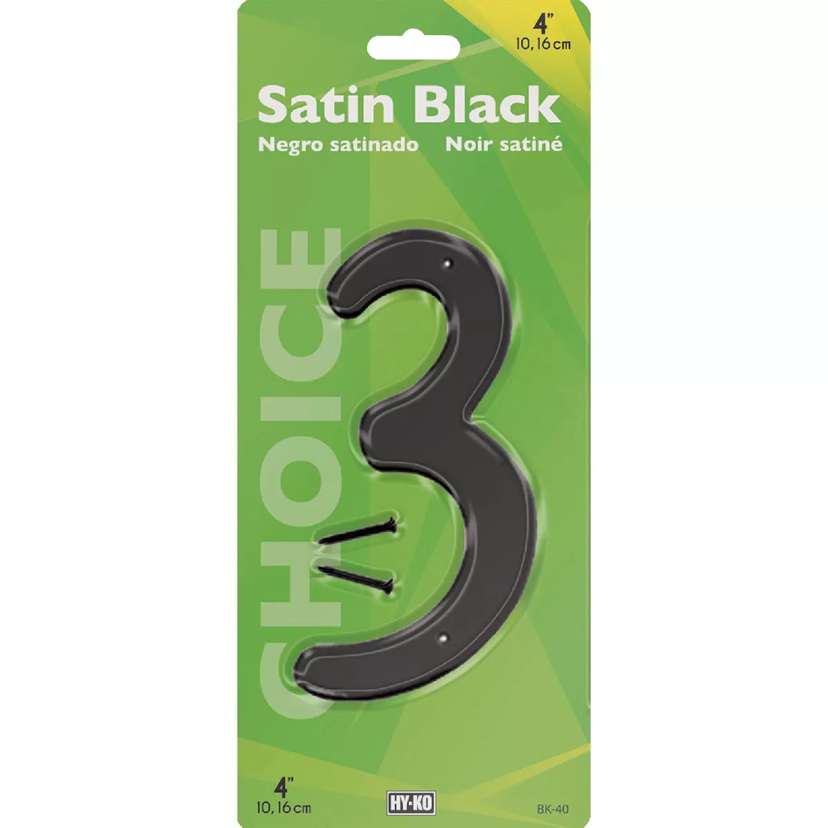Hy-Ko 4 In. Satin Black Number 3 - photo 2