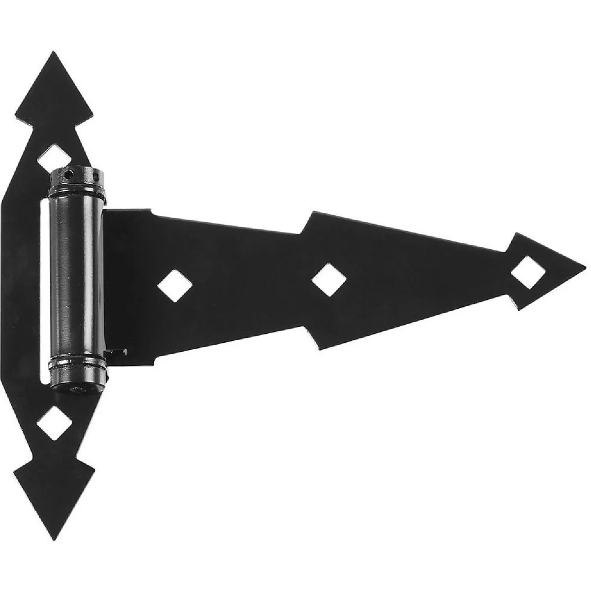 National Hardware 7 In. Black Ornamental Spring Tee Hinge (2-Pack)