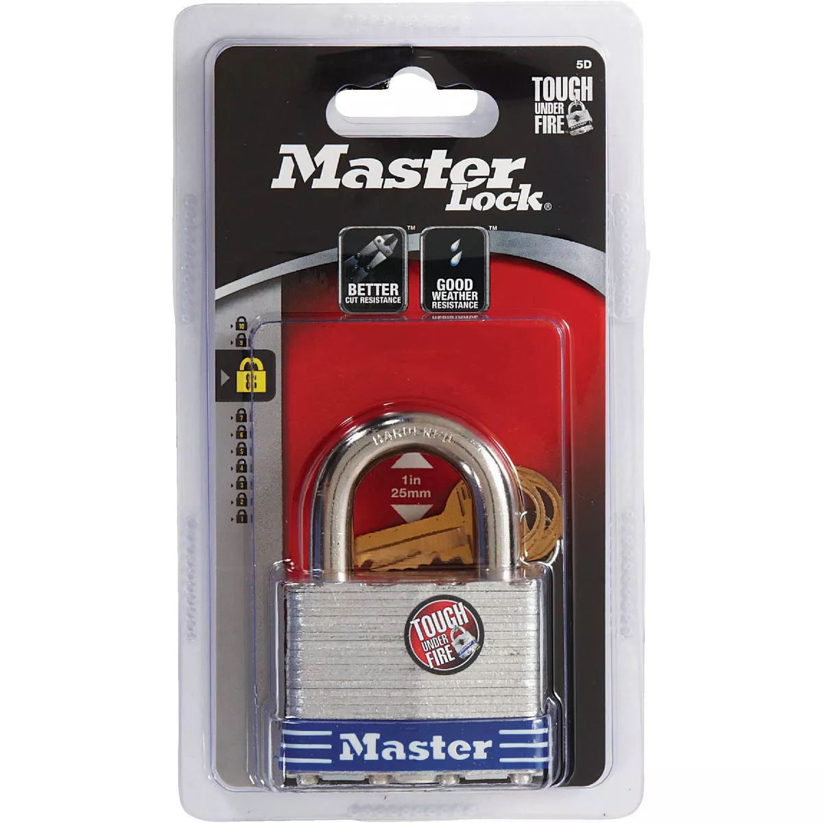 Master Lock 2 In. W. 4-Pin Tumbler Keyed Different Padlock - photo 2
