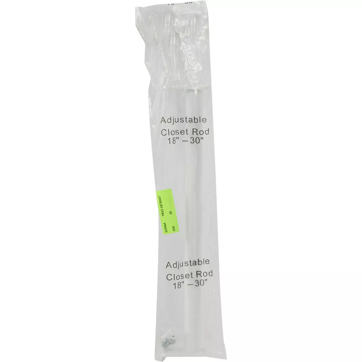 John Sterling Closet-Pro 18 In. to 30 In. x 1 In. Adjustable Closet Rod, White - photo 2