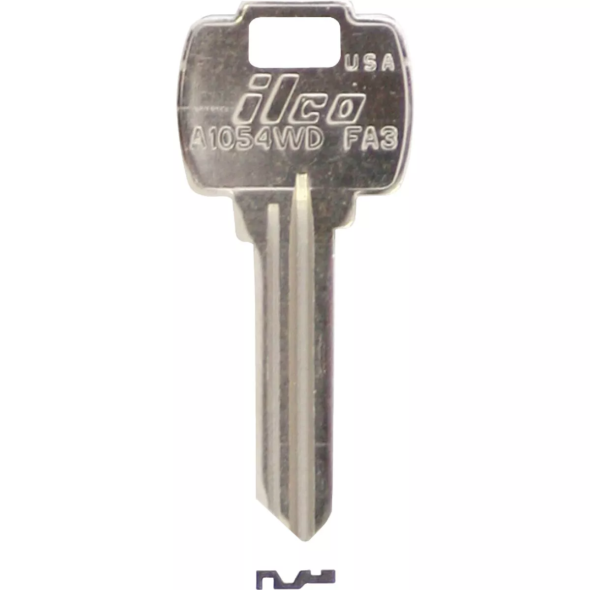 ILCO Falcon Nickel Plated House Key, FA3 / A1054WD (10-Pack)
