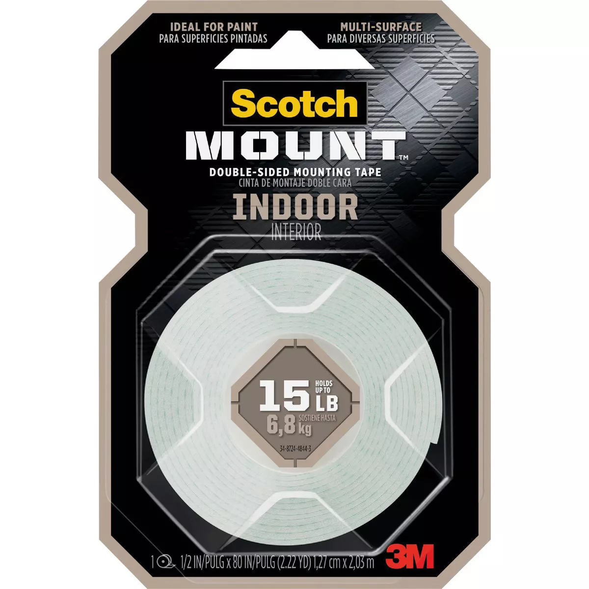 Scotch Mount 1/2 In. x 80 In. Indoor Double-Sided Mounting Tape