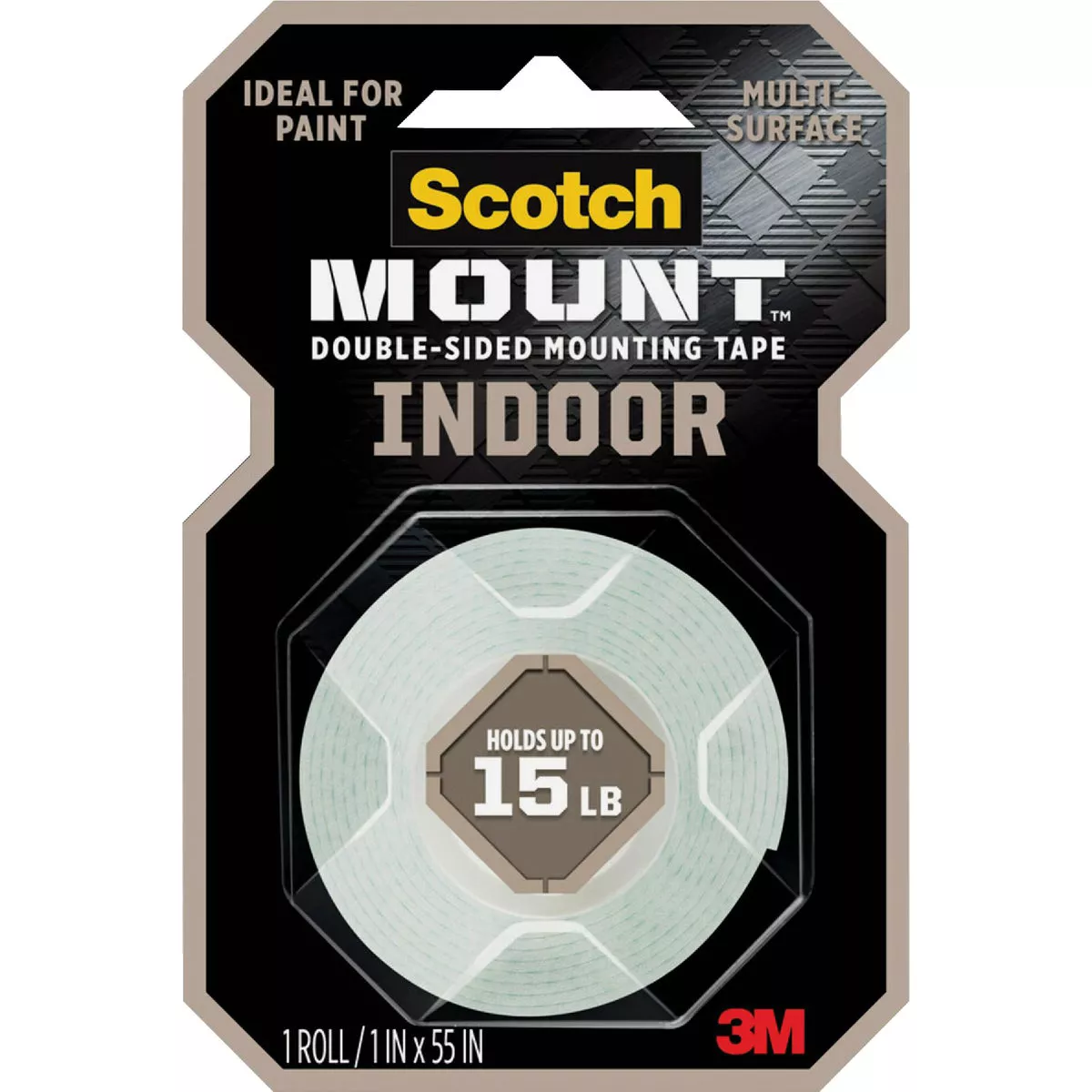 Scotch-Mount 1 In. x 55 In. Indoor Double-Sided Mounting Tape
