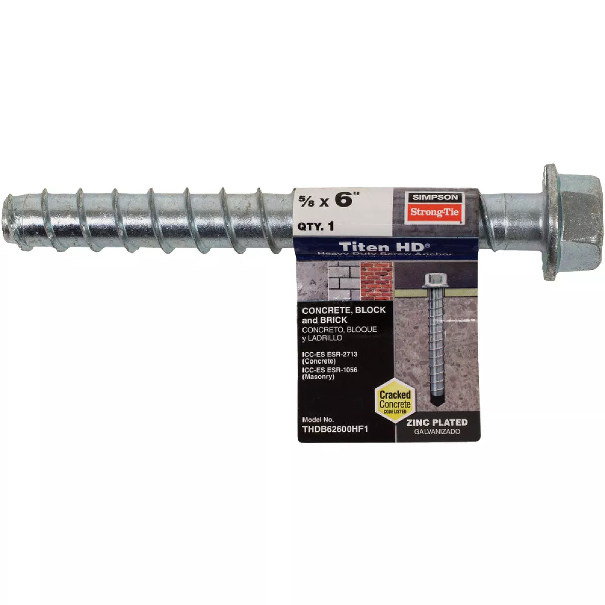 Titen HD 5/8 in. x 6 in. Heavy-Duty Screw Anchor - photo 2