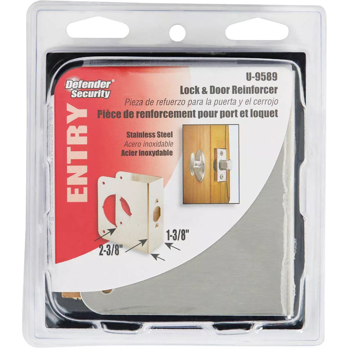 Defender Security Stainless Steel 1-3/8 In. Thick Door Reinforcer - photo 2