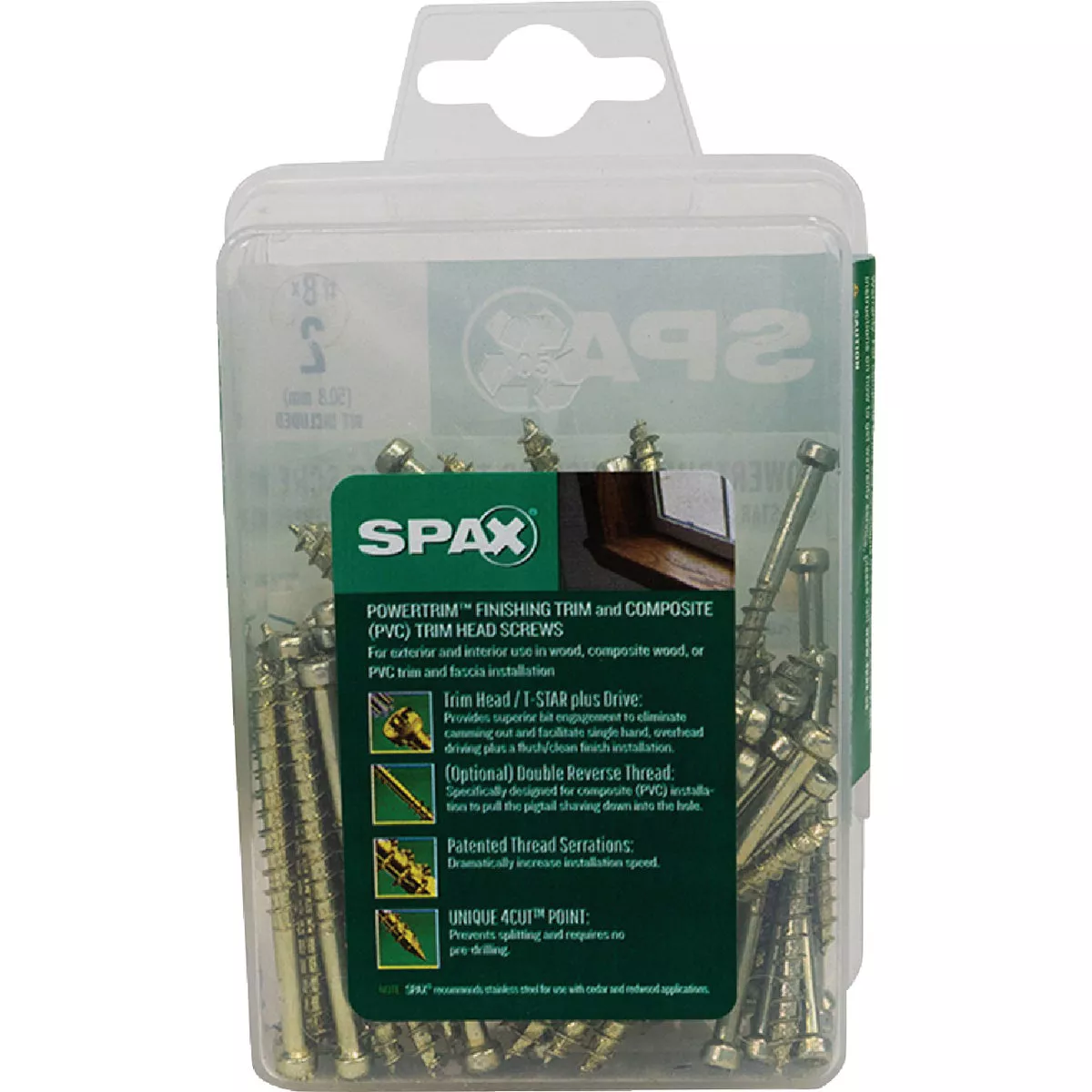 SPAX #8 x 2 In. T10 Plus Cylindrical Head HCR (Exterior Rated) Yellow Trim Screw (100 Ct.) - photo 5