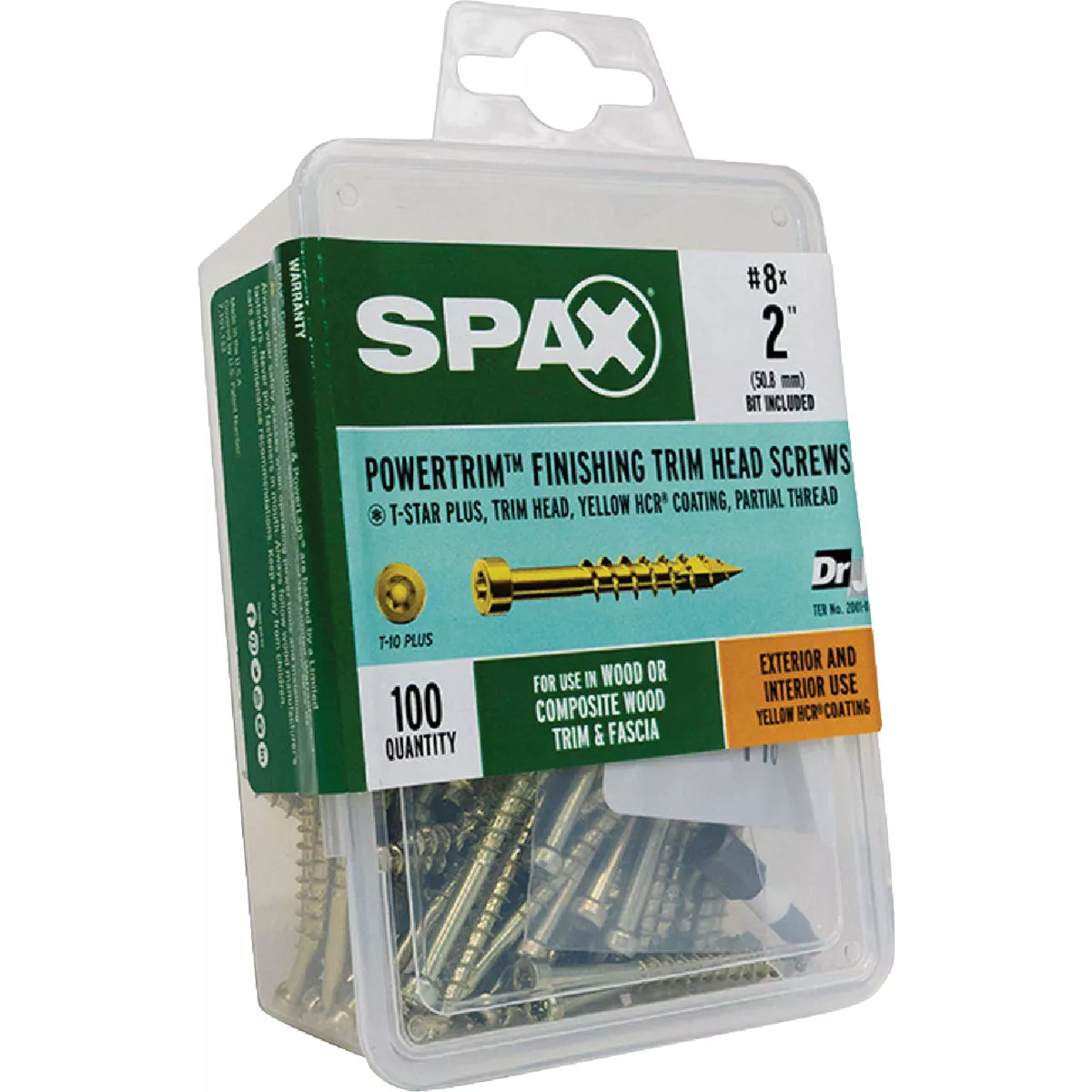 SPAX #8 x 2 In. T10 Plus Cylindrical Head HCR (Exterior Rated) Yellow Trim Screw (100 Ct.) - photo 6