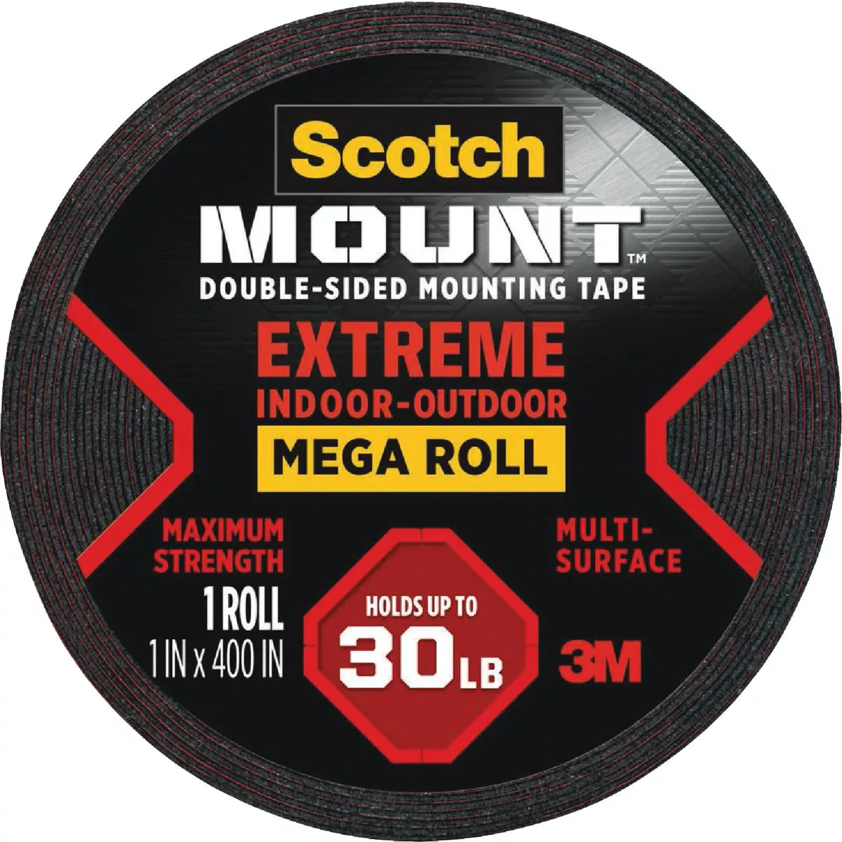 Scotch Mount 1 In. x 400 In. Extreme Double-Sided Mounting Tape Mega Roll - photo 2