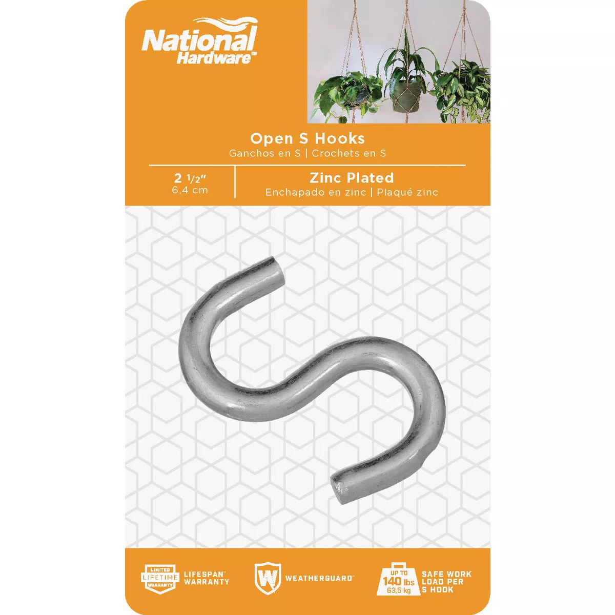 National Hardware 2-1/2 In. Zinc Heavy Open S Hook - photo 2