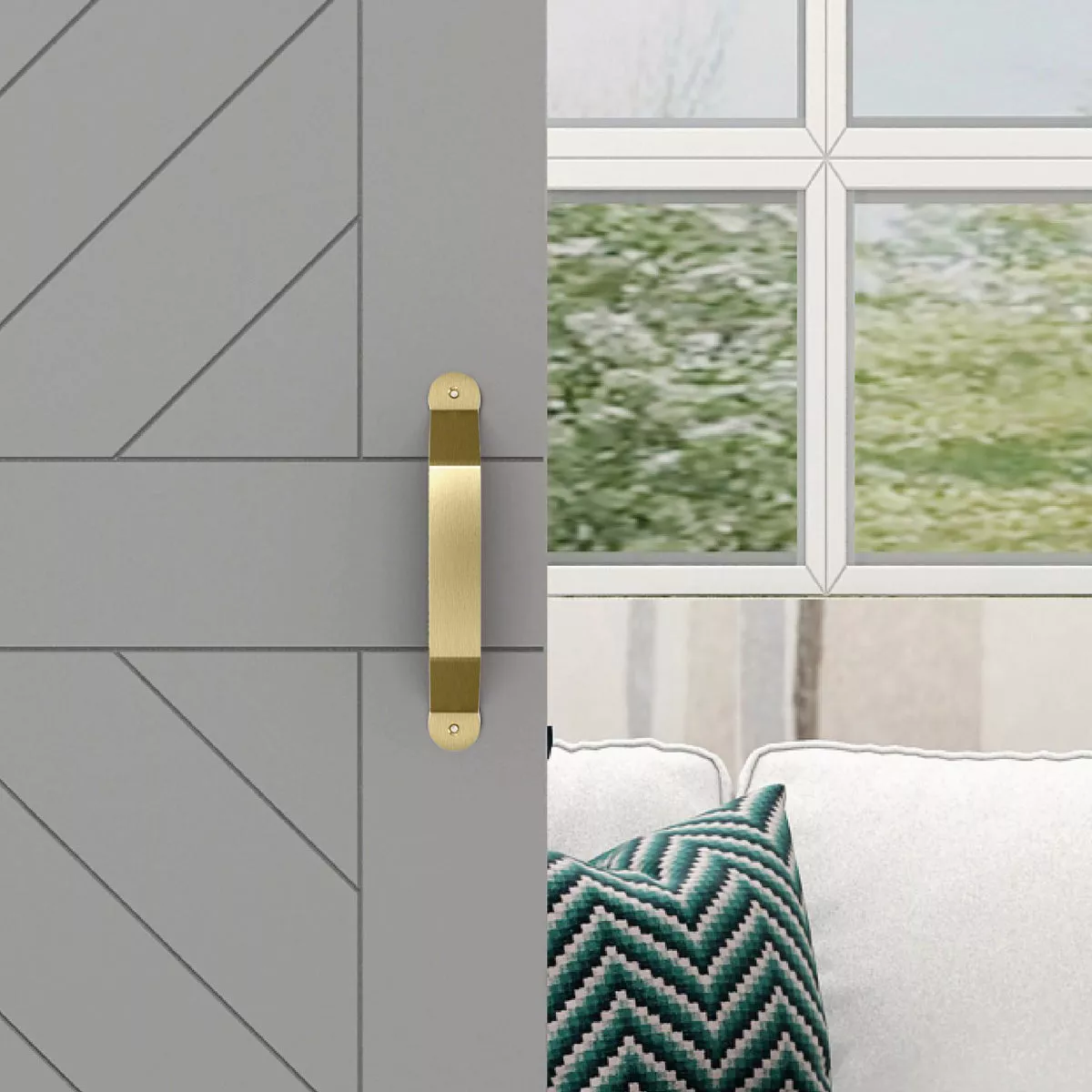 National Hardware 10 In. Brushed Gold Charleston Interior Barn Door Pull - photo 3