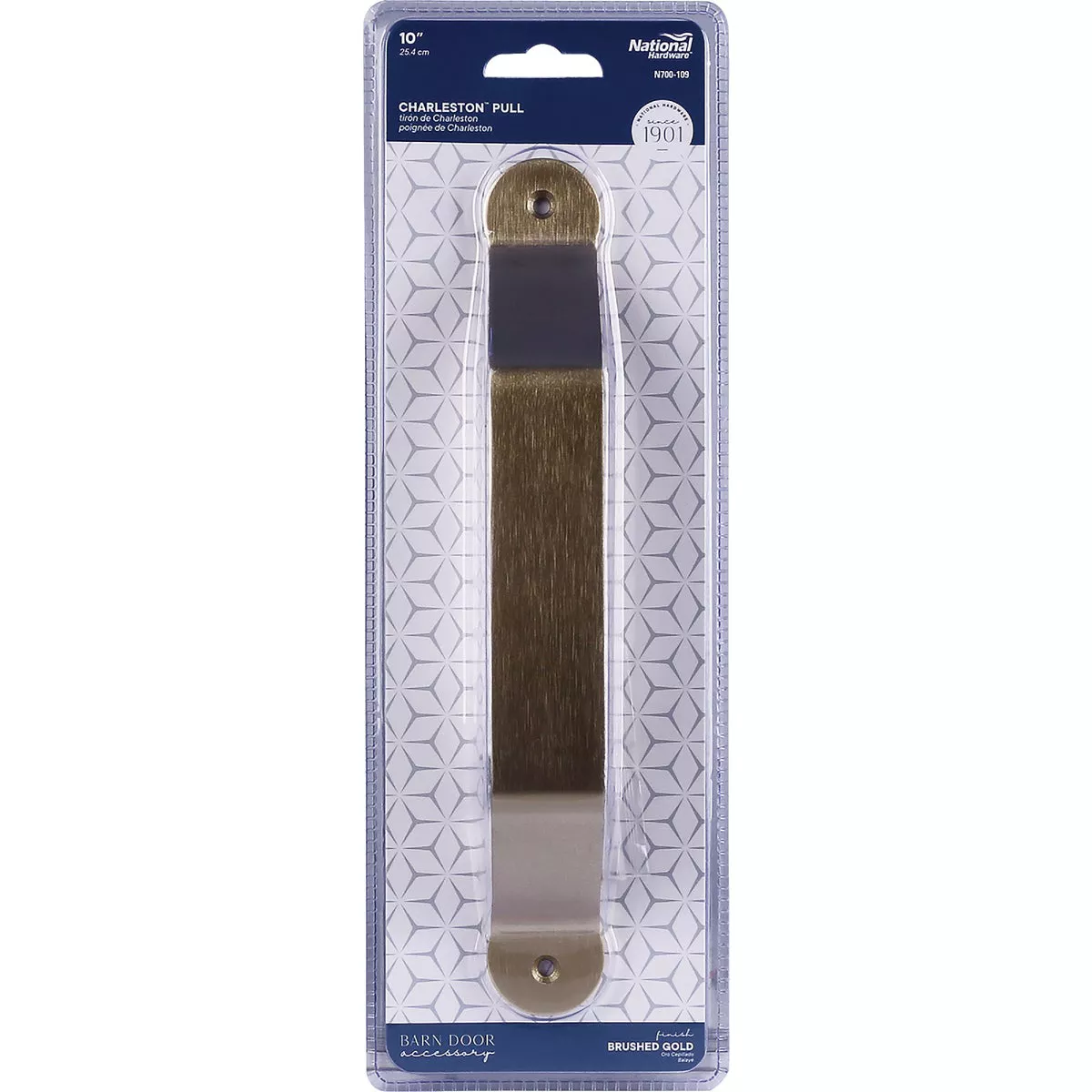 National Hardware 10 In. Brushed Gold Charleston Interior Barn Door Pull - photo 2