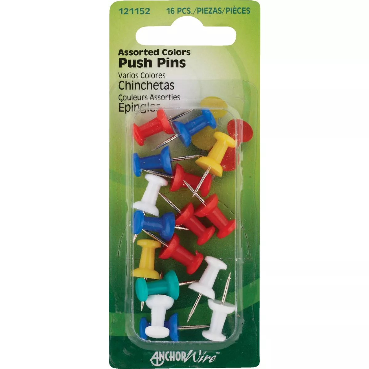 Hillman Anchor Wire Assorted Color Push Pins (16-Count) - photo 2