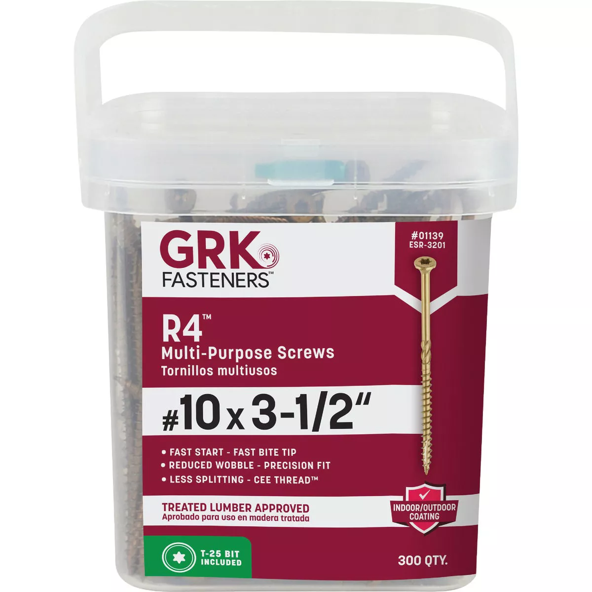 GRK R4 #10 x 3-1/2 In. Star Drive Multi-Purpose Wood Screw (300 Ct.) - photo 7