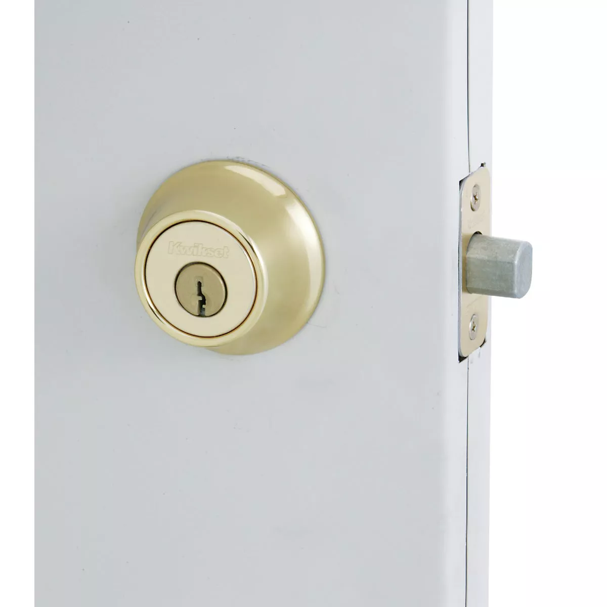 Kwikset Polished Brass Single Cylinder Deadbolt - photo 3