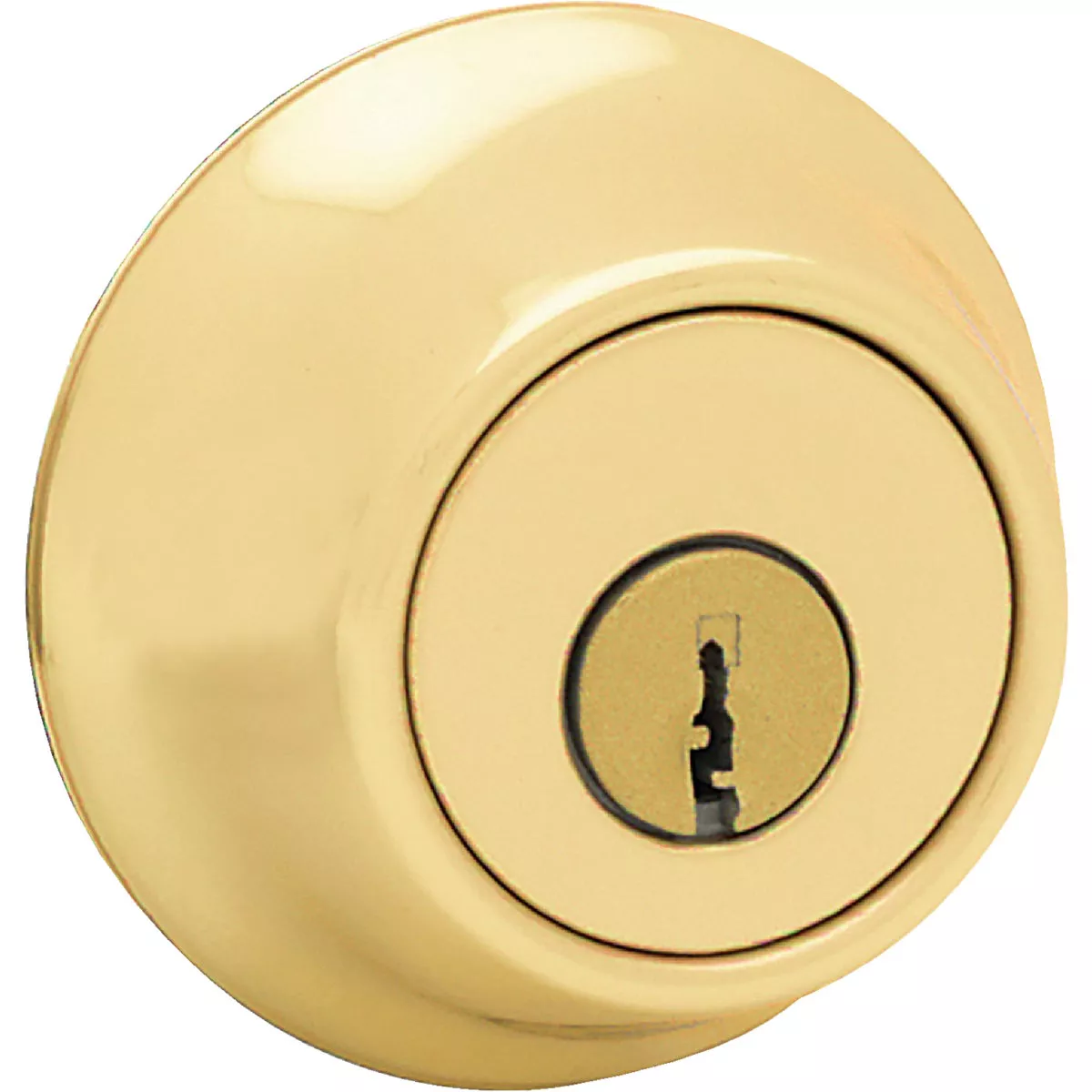 Kwikset Polished Brass Adjustable Latch Double Cylinder Deadbolt