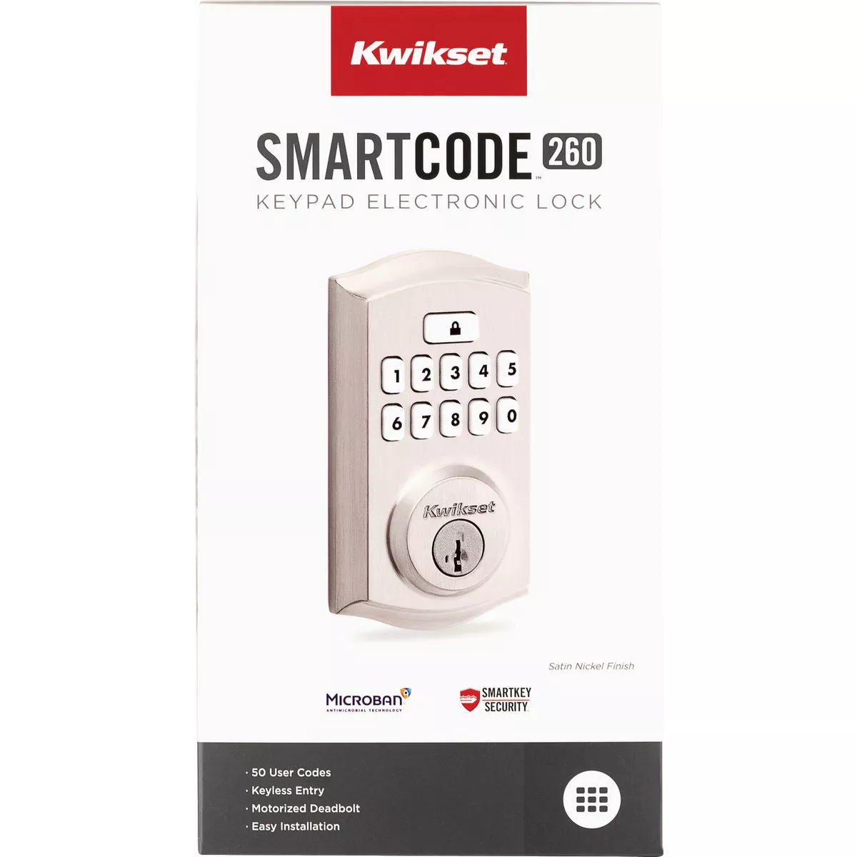 Kwikset Signature Series Traditional SmartCode Satin Nickel Electronic Deadbolt - photo 2