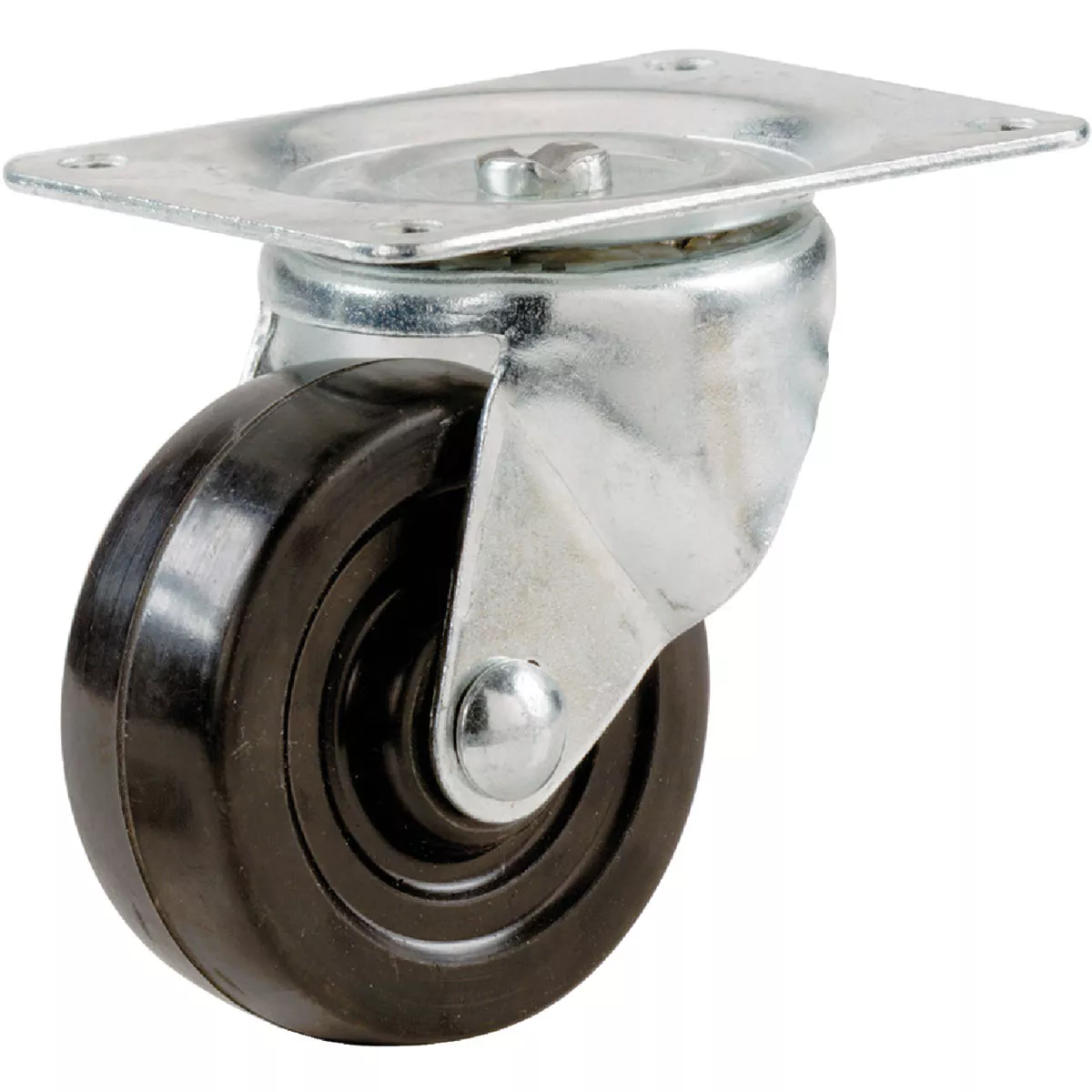 Shepherd Hardware 3 In. General-Duty Soft Rubber Swivel Plate Caster
