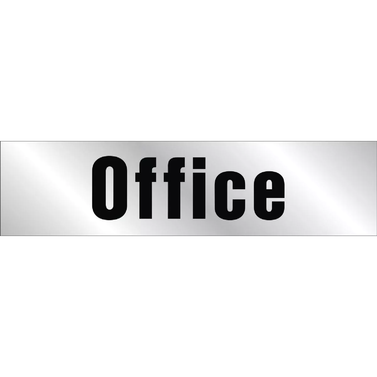 Hy-Ko 2x8 Brushed Aluminum Sign, Office