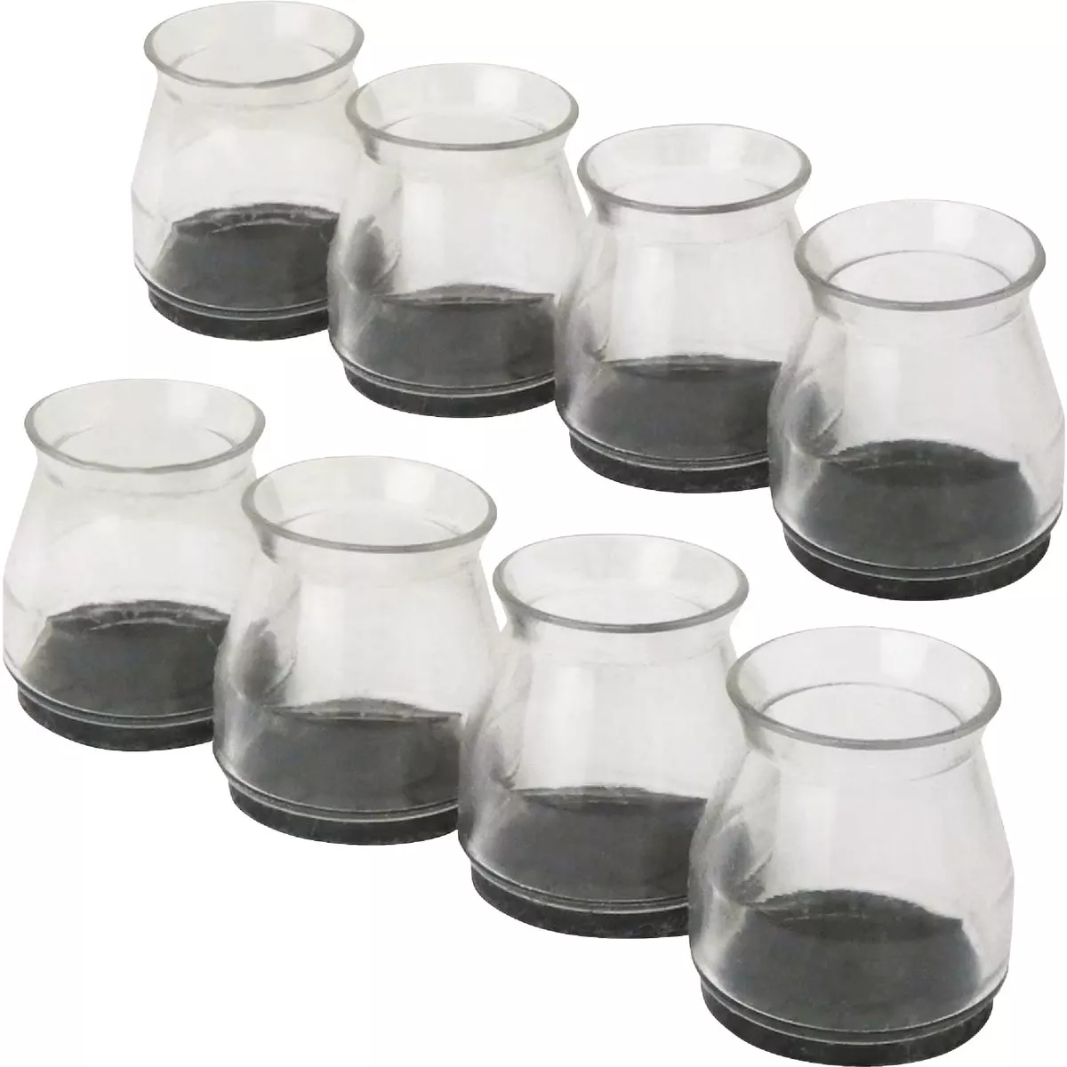 Super Sliders 1 In. Metal Plate & Square Felt Silicone Furniture Leg Tips (8-Pack) - photo 3