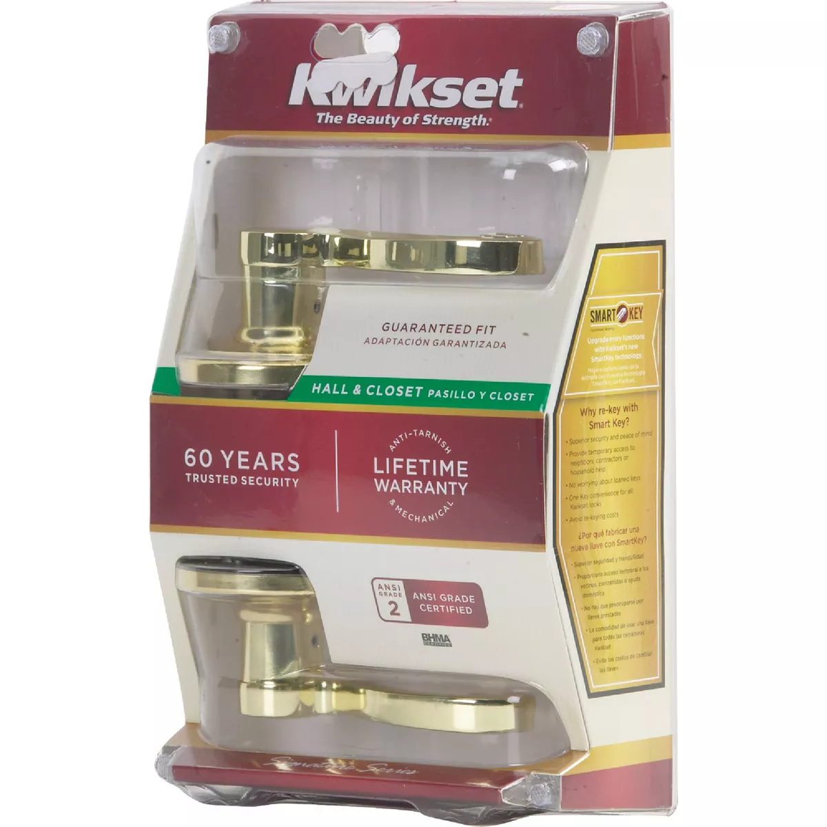Kwikset Signature Series Polished Brass Lido Passage Door Lever - photo 3
