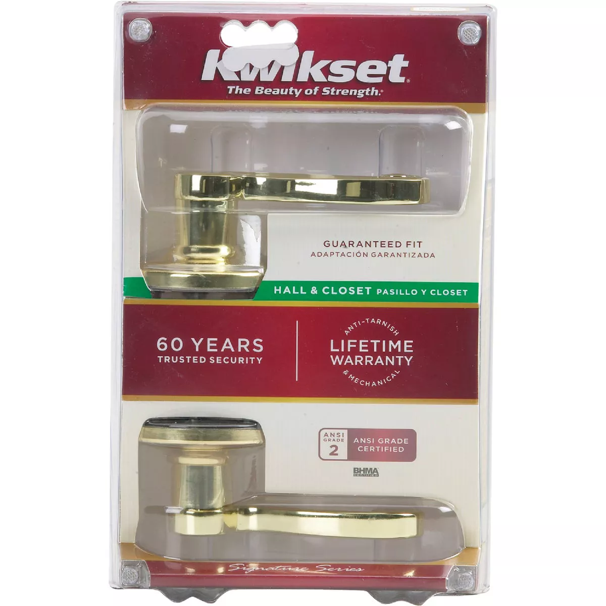 Kwikset Signature Series Polished Brass Lido Passage Door Lever - photo 4