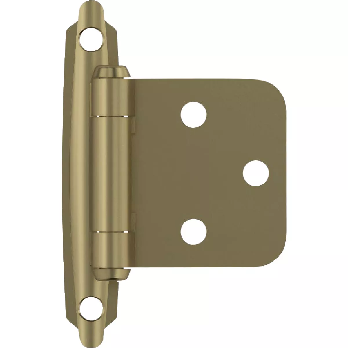 Amerock Golden Champagne Variable Overlay Self Closing Face Mount Cabinet Hinge (2-Pack)