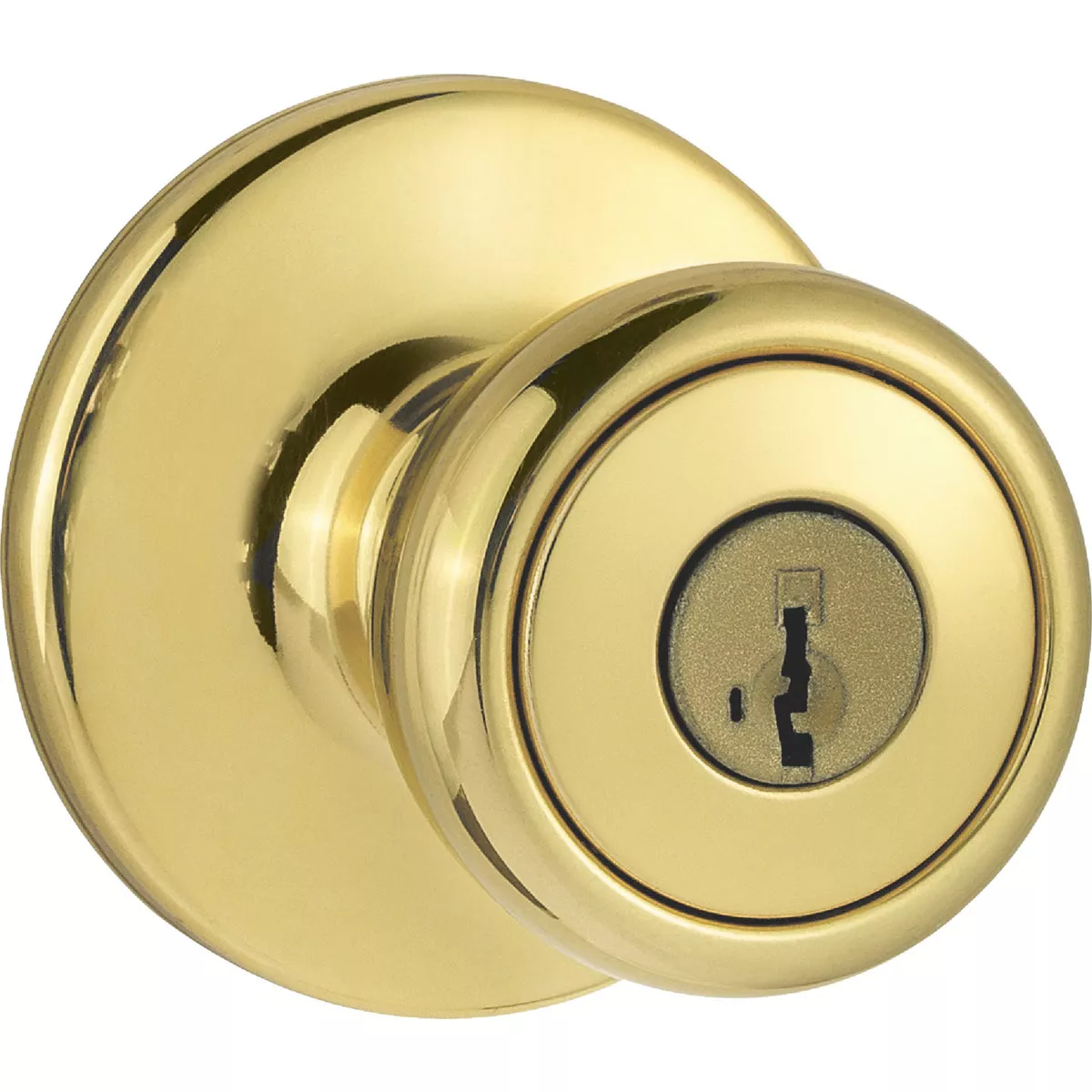 Kwikset Tylo Polished Brass Entry Door Knob - photo 2