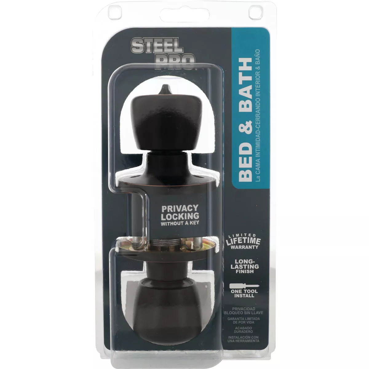 Steel Pro Oil Rubbed Bronze Bed & Bath Door Knob - photo 2