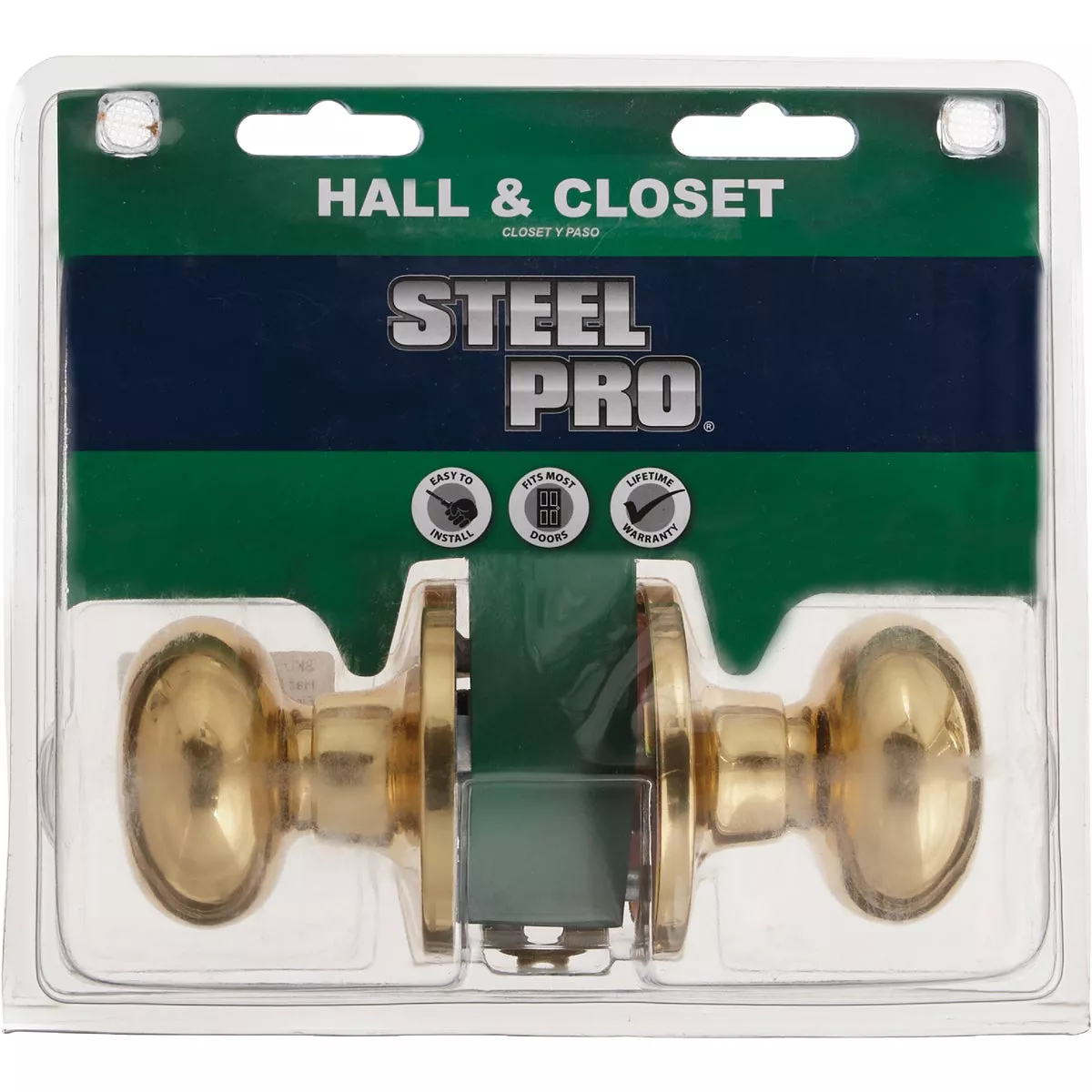 Steel Pro Polished Brass Hall & Closet Door Knob - photo 2