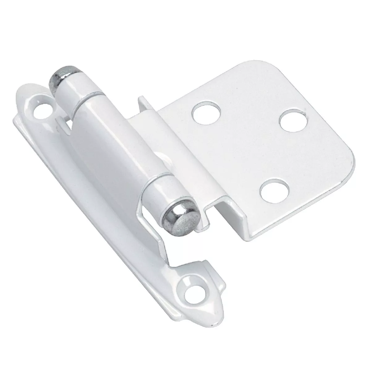 Amerock 3/8 In. White Self-Closing Inset Hinge (2-Pack)