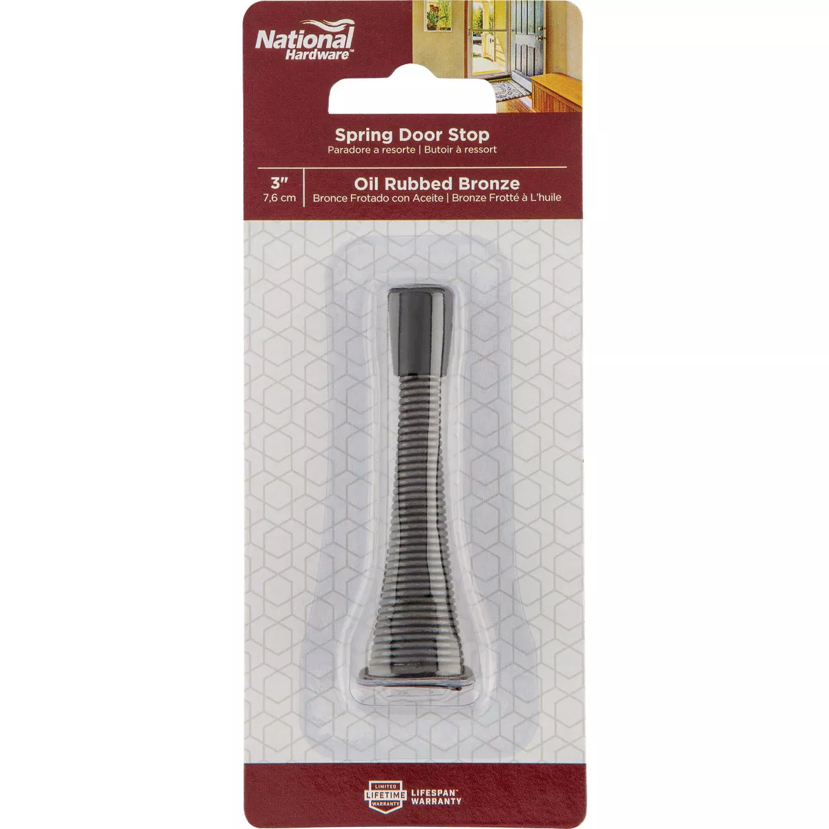 National Hardware 3 In. Oil Rubbed Bronze Spring Door Stop - photo 2