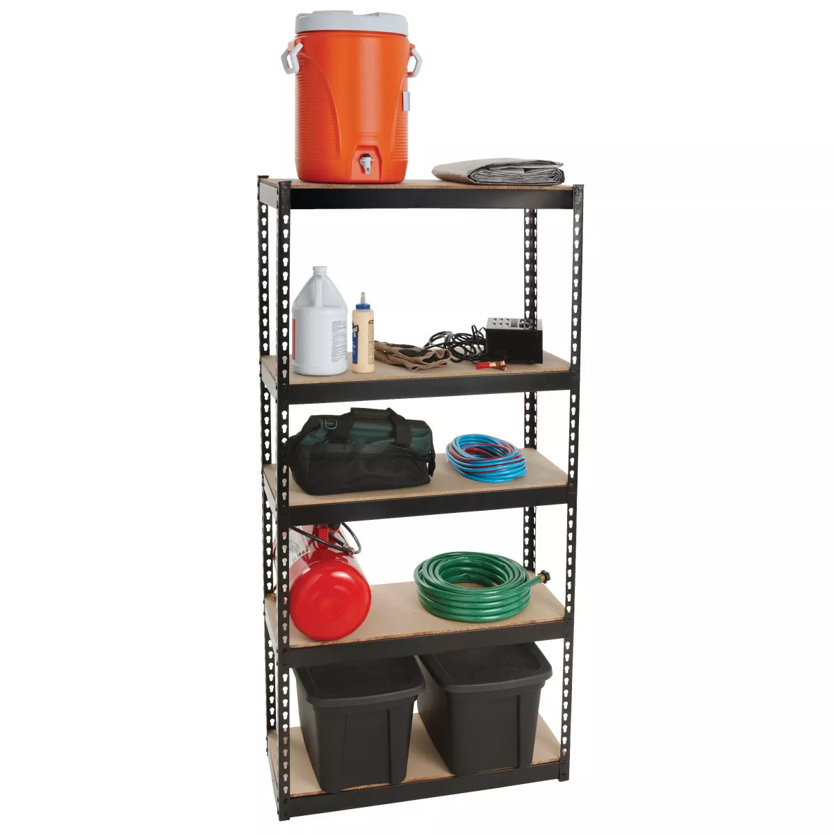 L-Beam 34 In. x 72 In. x 14 In. Black Steel 5-Tier Shelving - photo 3