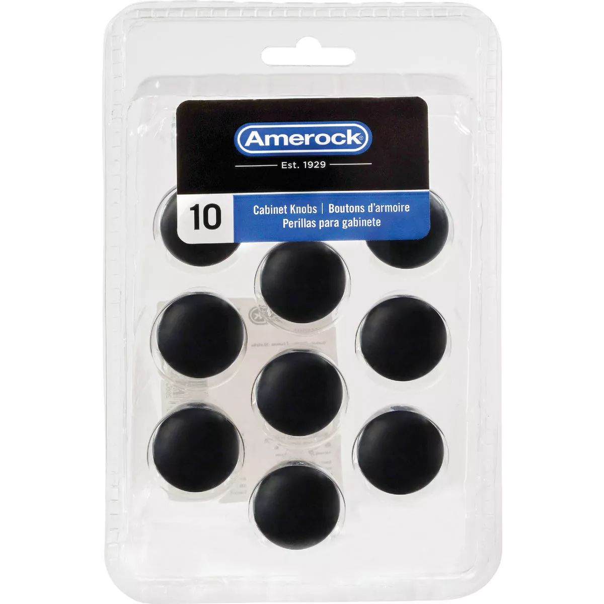Amerock Edona 1.25 In. Dia. Round Matte Black Cabinet Knob (10-Pack) - photo 2