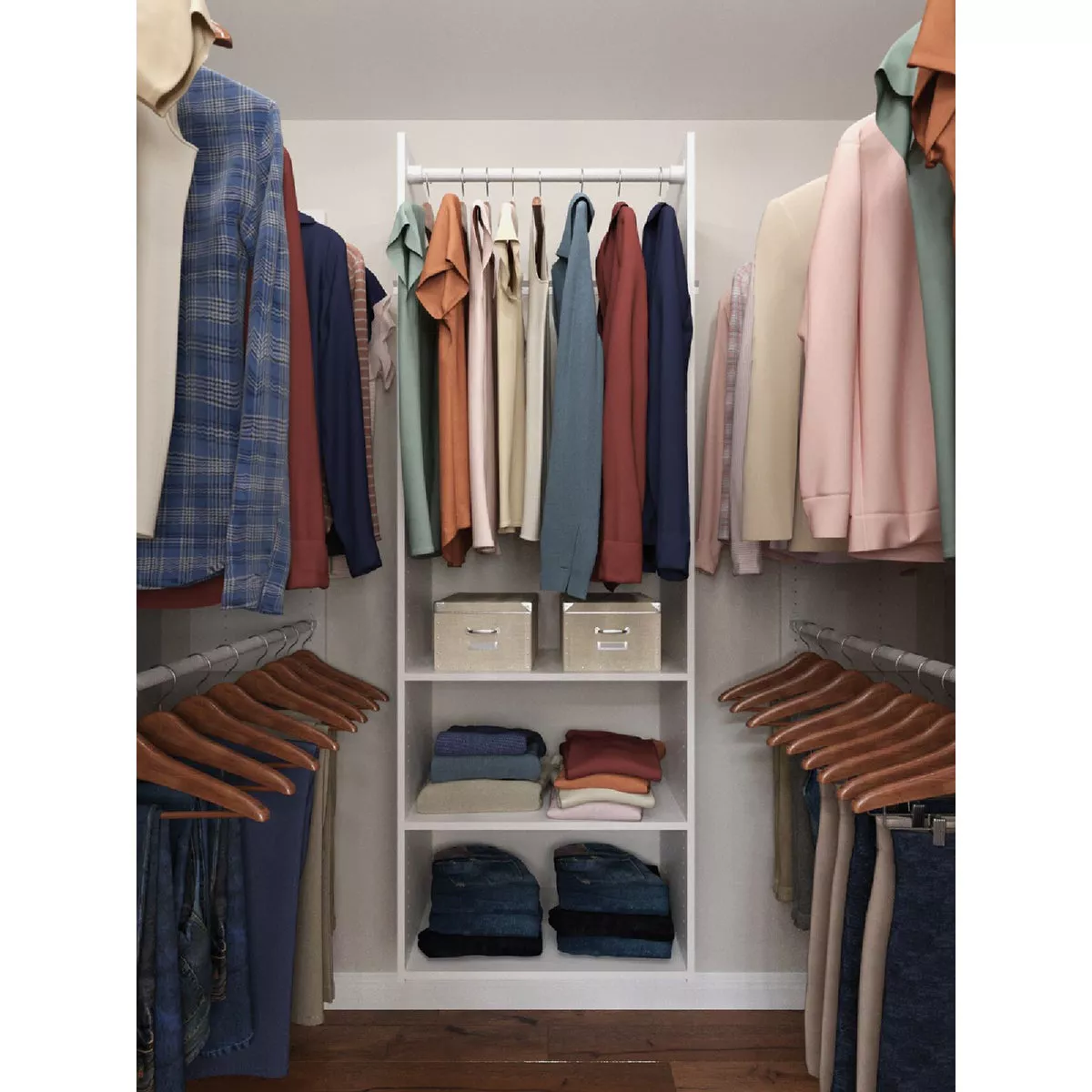 Easy Track Hanging Tower Wall-Mounted Shelving Unit, White | True Value ...