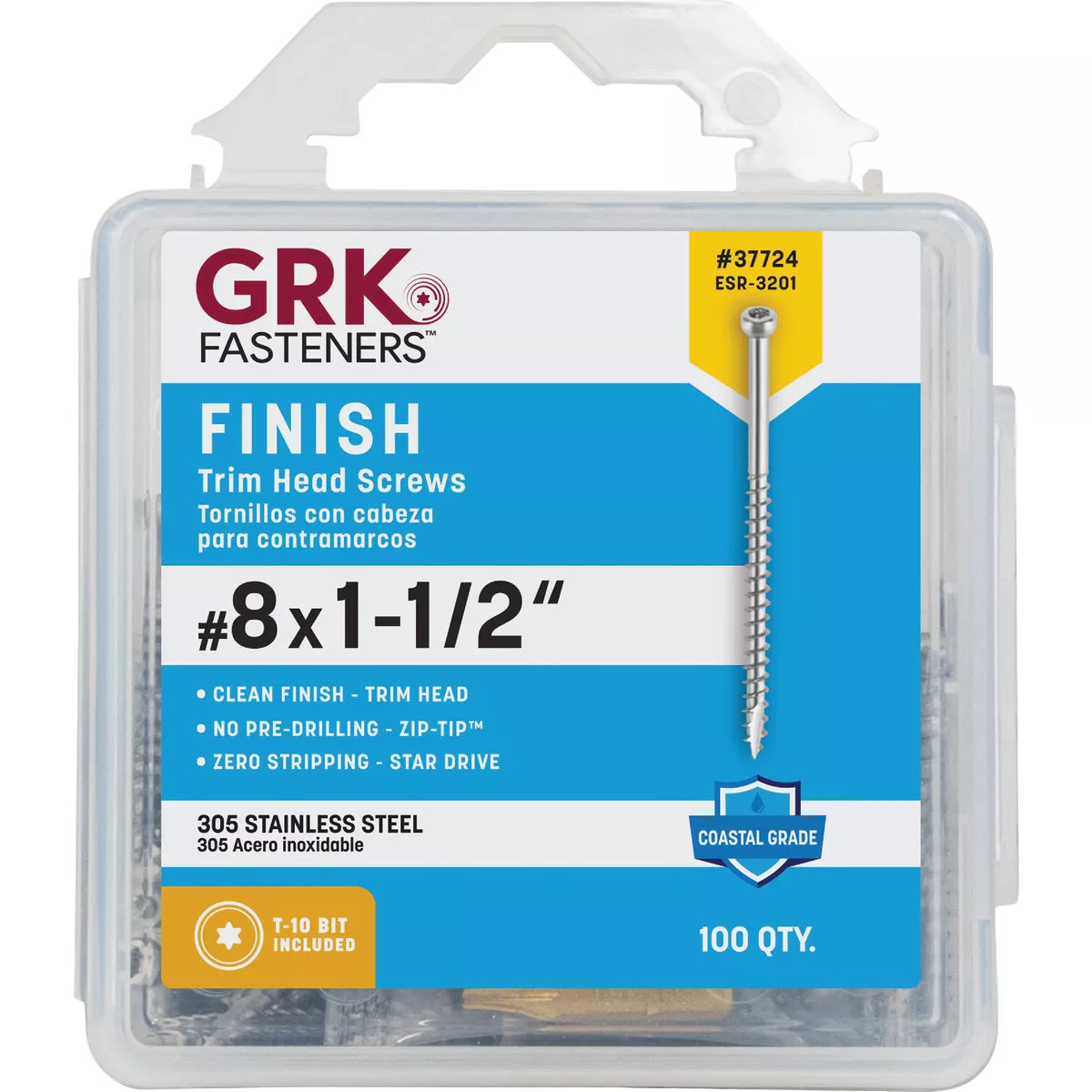 GRK #8 x 1-1/2 In. Star Drive Stainless Steel Trim Screw (100 Ct.) - photo 2