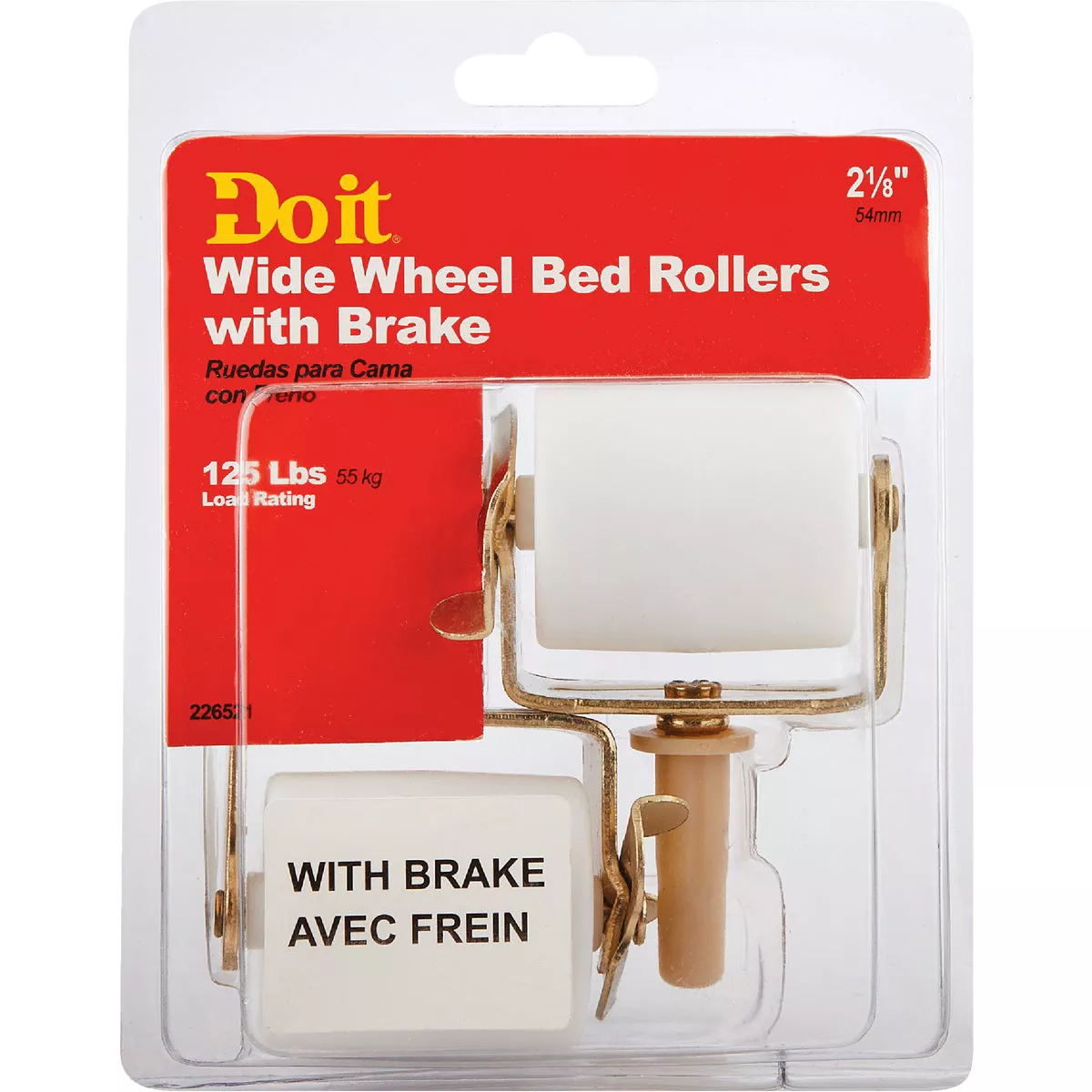 Do it 2-1/8 In. Plastic Bed Stem Caster with Brake (2-Pack) - photo 2