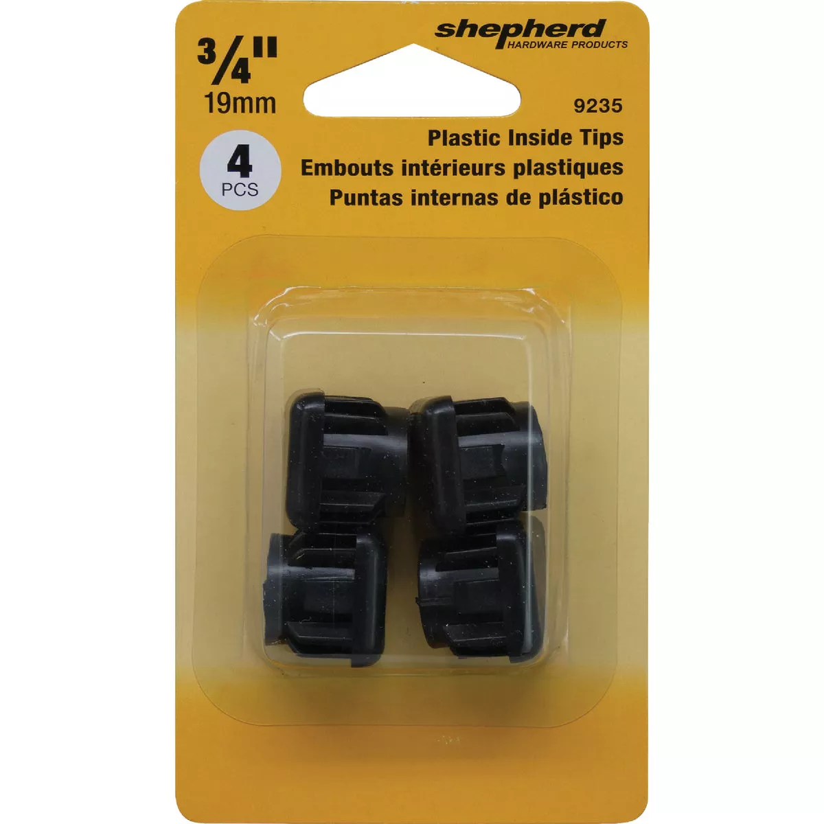 Shepherd Hardware 3/4 In. Square Base Insert Inside Leg Tip (4-Pack) - photo 2